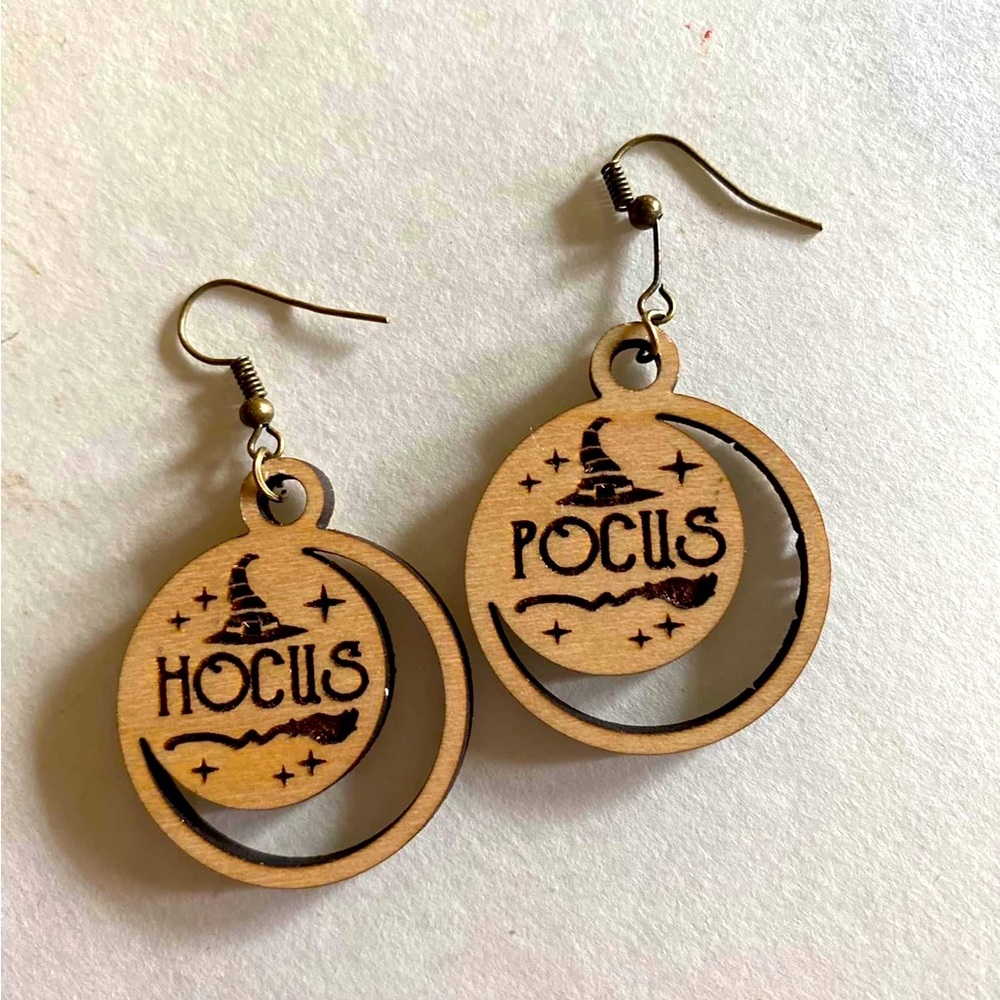 Hocus pocus dangle earrings